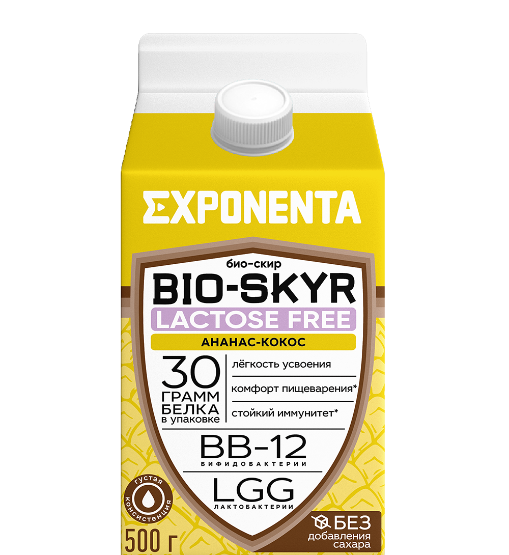 EXPONENTA BIO-SKYR без лактозы ананас-кокос
