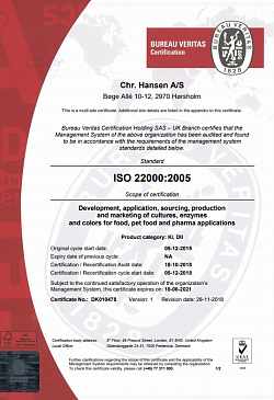 Сертификат соответствия ISO 22000 общий